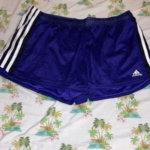 NWOT Adidas purple mesh gym shorts